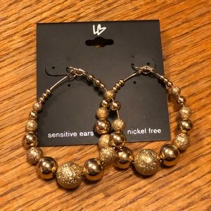 Gold, Multi Ball Drop Earrings